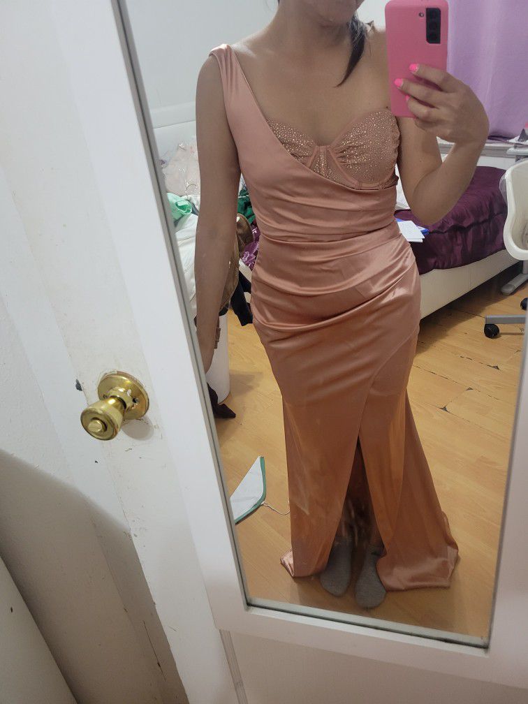 Rose Gold Formal Dress XS