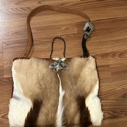 Custom Tote Made From Antelope Fur And Leather  Unique  
