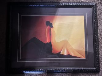 Large Wall Picture- Orange, Yellow And Chocolate Brown