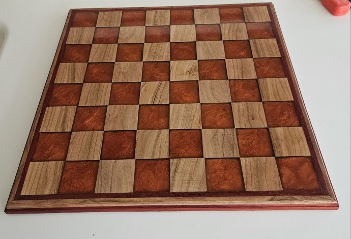 Cherry, Epoxy And Padauk Chessboard