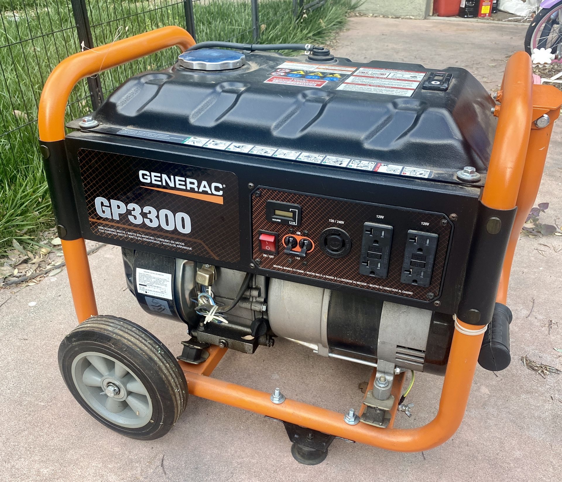Generac GP3300 Gasoline Portable Generator $250 Firm