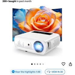 GROVIEW Projector, 15000lux 490ANSI Native 1080P WiFi Bluetooth Projector, 300'' Video Projector, Supports 4K & Zoom, 5G Sync, Compatible with HDMI US