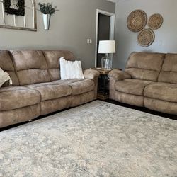 Ashley Furniture Power Reclining Sofa And Love Seat