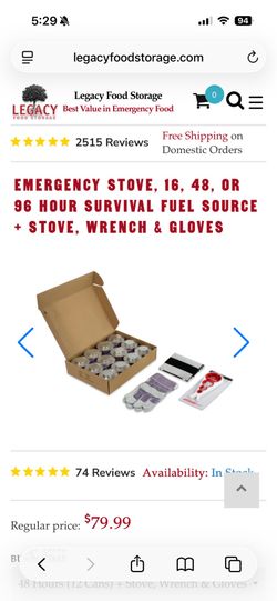 Emergency folding stove.
