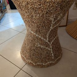 Three Custom Seashell End Tables