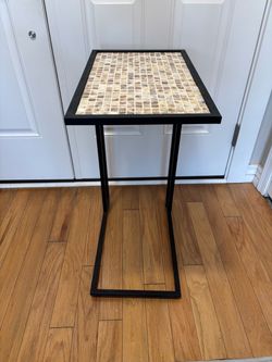 Mosaic Tile C-Table / Accent Side Table