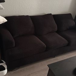 Comfortable 3-Seat Couch / Sofa – Dark 