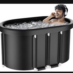 New in the box brand plunge chill Ice Bath Tub for Athletes - 129 Gal Cold Plunge Tub for Recovery, Portable Bathtub Adult, Outdoor Large Oval Ice Plu