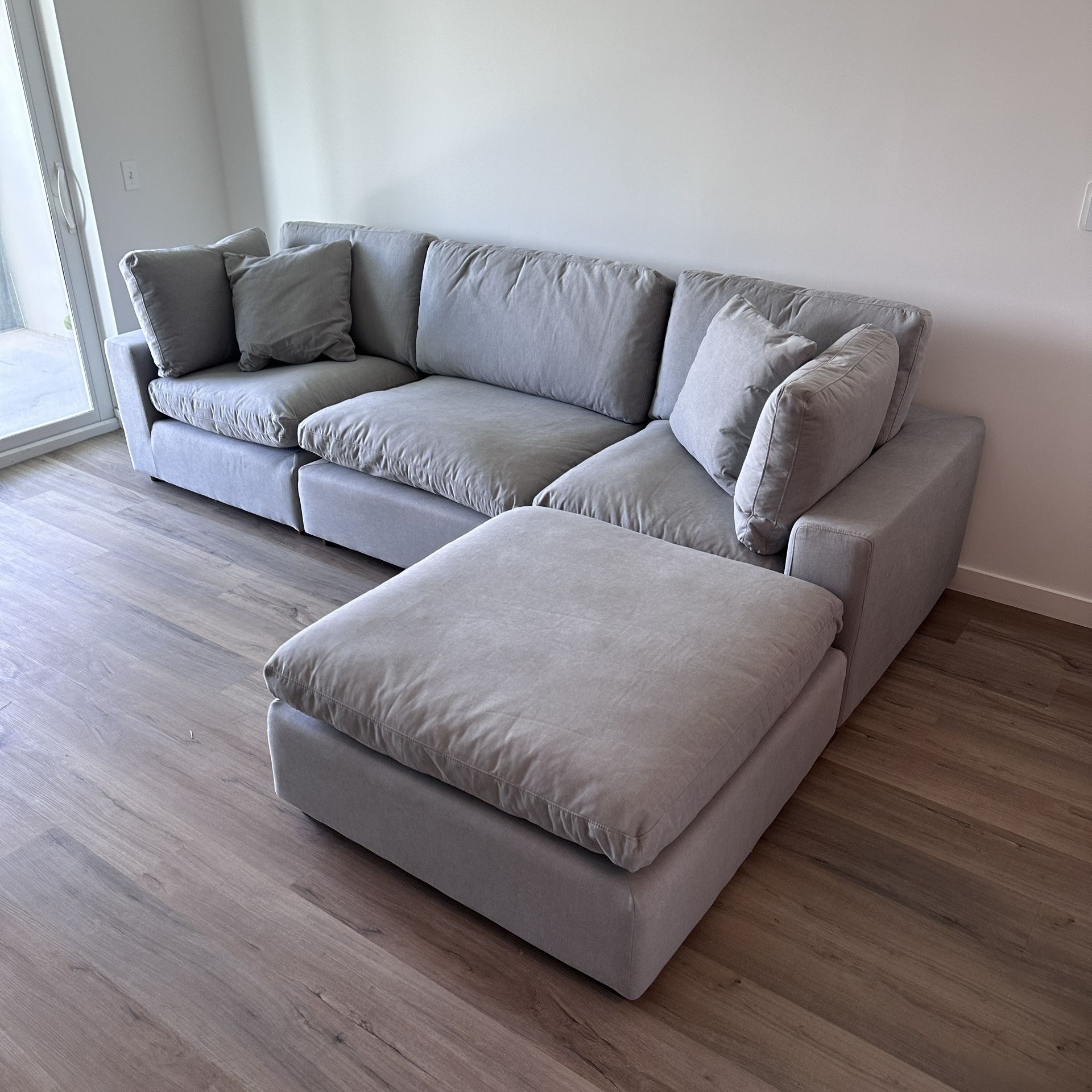 New Grey Sofa Cloud Couch Sectional