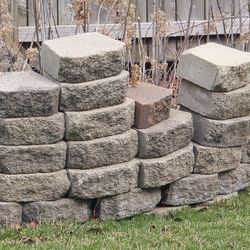 4 in. x 11.75 in. x 6.75 in. Pewter Concrete Retaining Wall Block