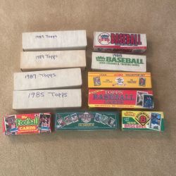 11 Old Sport card Sets And Cards