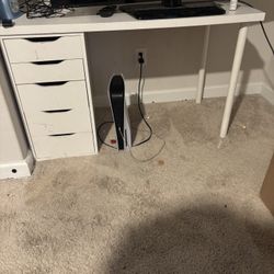 IKEA LAGKAPTEN / ALEX White Desk with Drawers