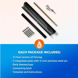 Pool Safety Fence 4ft – 12ft Section DIY Mesh Fence (NEW)