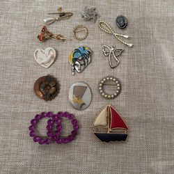Vintage Brooches Lot of 13