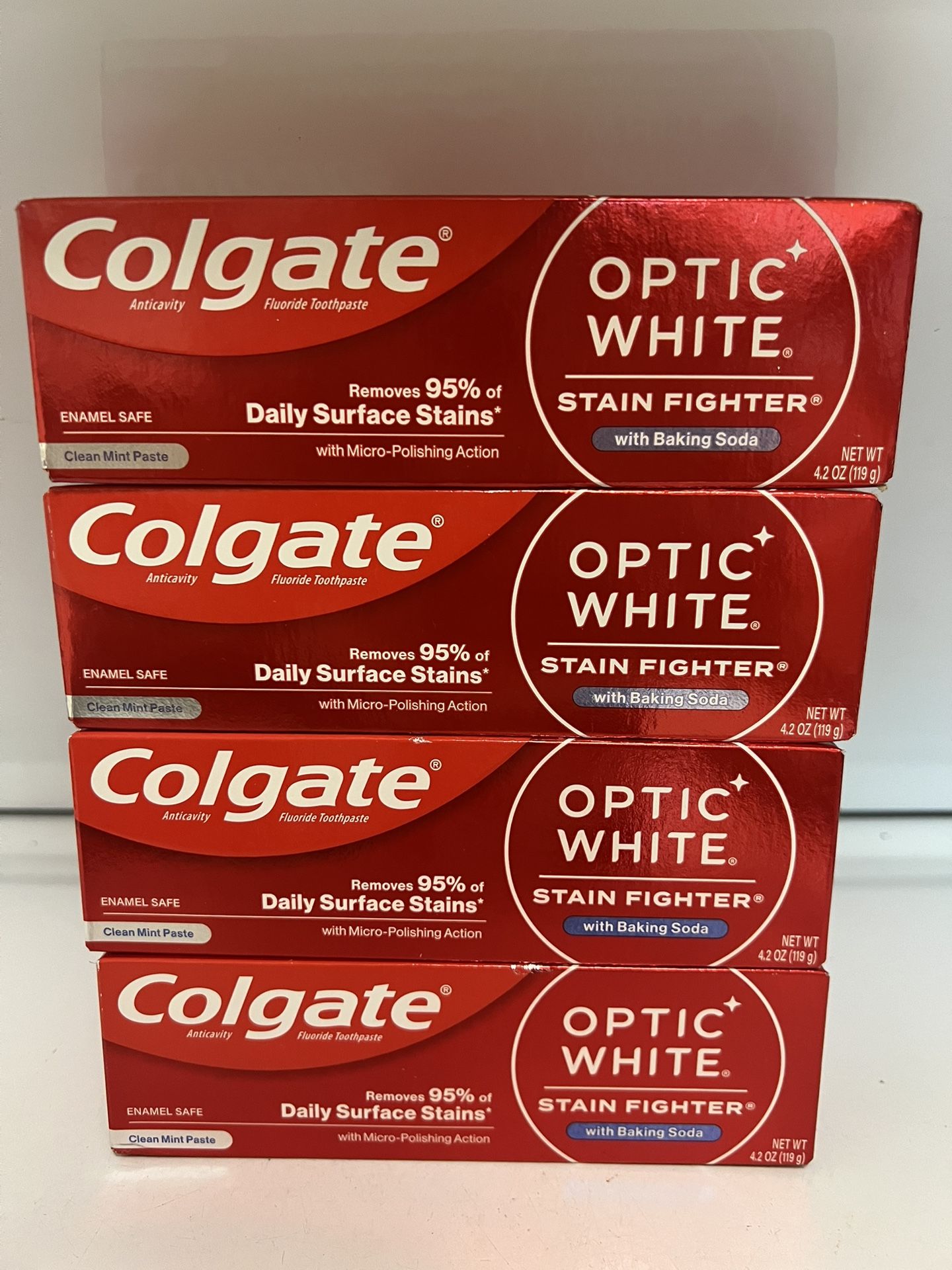 Colgate Optic White toothpaste 4.2 oz all 4 x $8