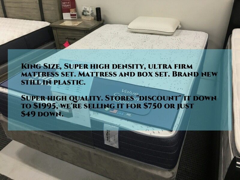 King Size Ultra Firm Mattress Set New In Plastic