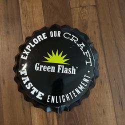 Green Flash Beer Top Sign
