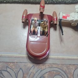 Star Wars Landspeeder Marked 1978, X-Wing Fighter 1978. Speeder Bike  1983