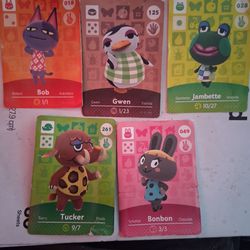 Amiibo Cards Animal Crossing (these 5 cards)