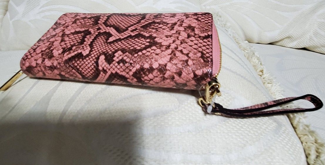 Michael Kors Coral Snake Skin Wallet