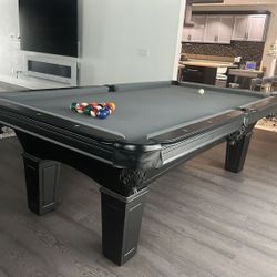 Beautiful Black Pool Table 7’ Bar Size (Free Delivery & Pro Setup) New Felt Any Color + All Accessories Included 