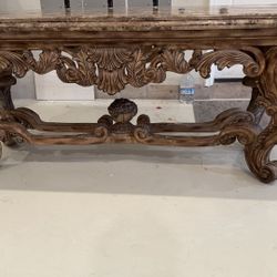 Marble Stone Top Italian Console Table