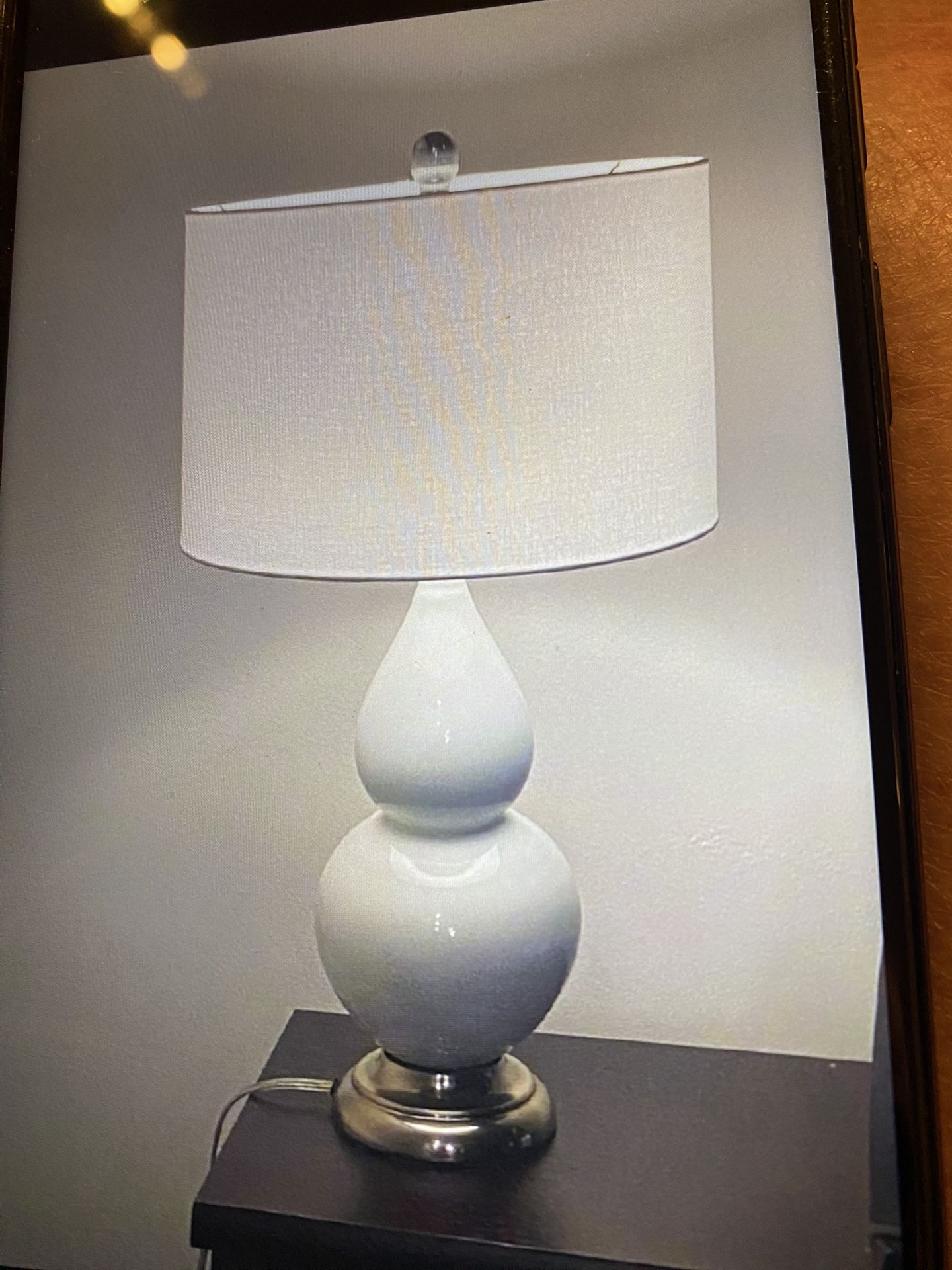 Modern Table Lamp With The White Ceramic Balloons Base H26”
