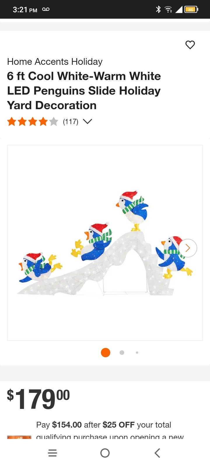 6ft Icicle Shimmer LED Penguins And Slide