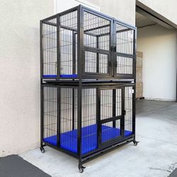 Dog Crate, Heavy Duty Stackable Dog Cage XL Dog Kennel