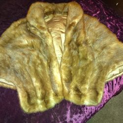 Mink Over The Shoulder Winter Shawl