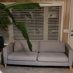 Modern Gray Fabric Sofa — Clean & Comfortable (Great Condition!)