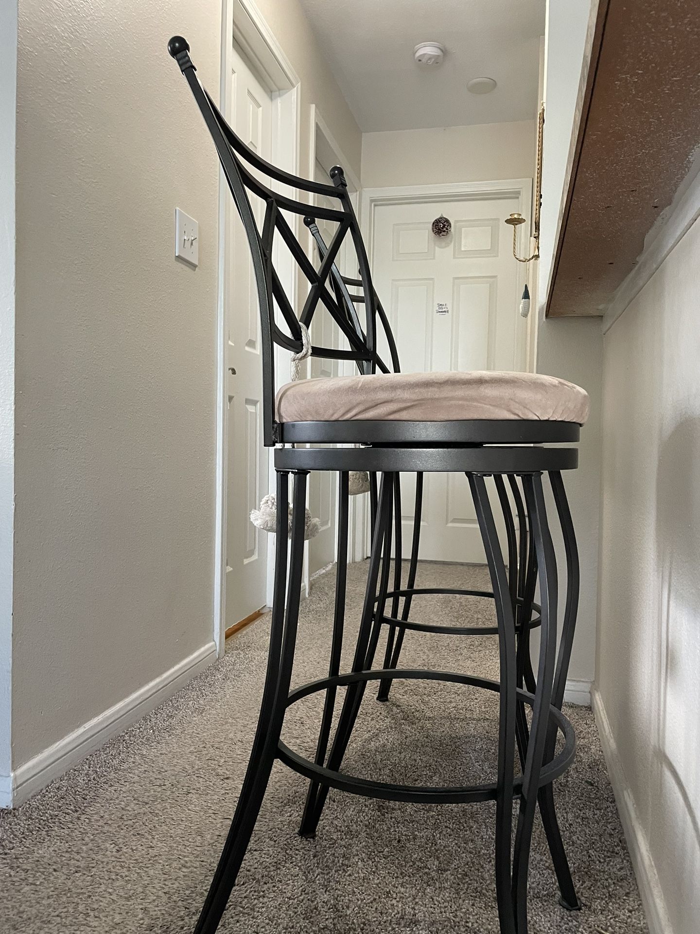 3 Bar Stools Chairs with Back, Set of 3