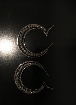 Diamond hoop earrings