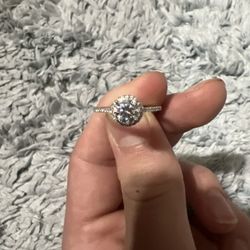 Brand New!!! Moissanite Halo Ring 925 Sterling Silver