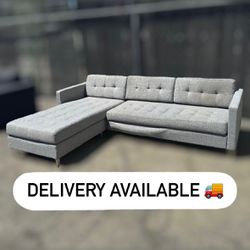 Gray/Grey CB2 2 Piece Sectional Sofa Couch - 🚚 DELIVERY AVAILABLE 