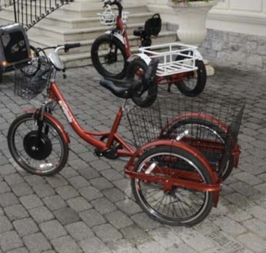Red Electric Ewheels Trike