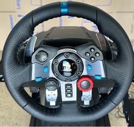 Title: Logitech G29 Racing Wheel + Shifter + Pedals + Stand – PS5 / PS4 / PC  Price: $220  Logitech G29 racing wheel setup for sale.  Includes:  * Log