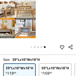 Farmhouse Solid Wood Bench