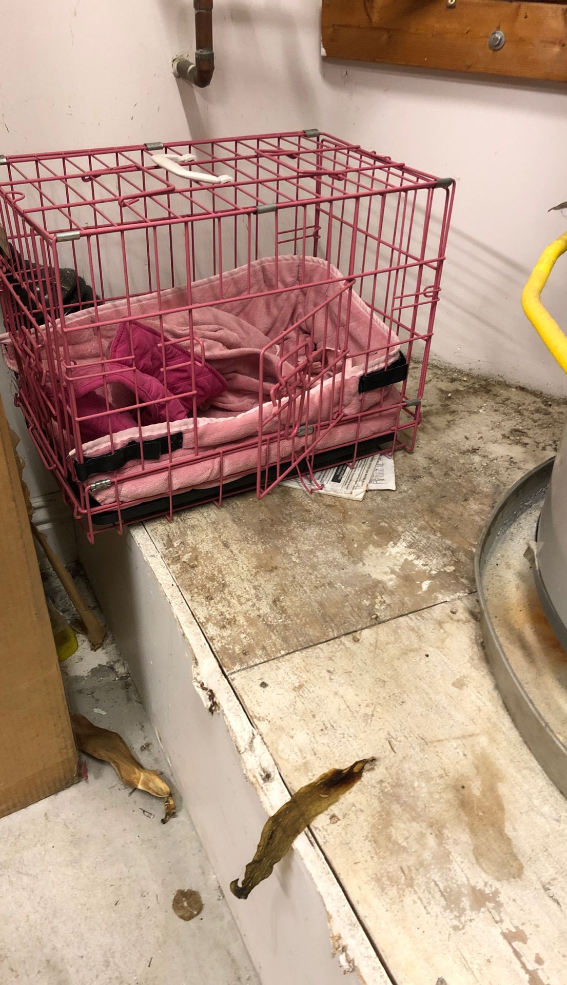 Small female pink pet cage, 3 piece bumper, cover n dress