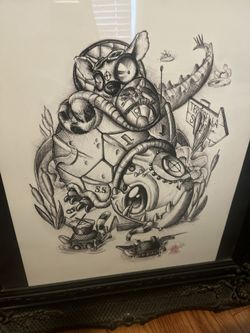 Drawing With Frame 28x32 OBO