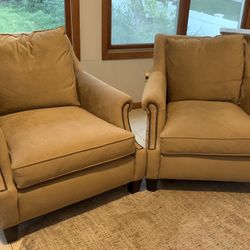 🪑 Bernhardt Oversized Chairs – Set of 2 – Feather-Blend Cushions – Excellent Condition