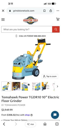 Tomahawk Power TGDR10 10" Electric Floor Grinder