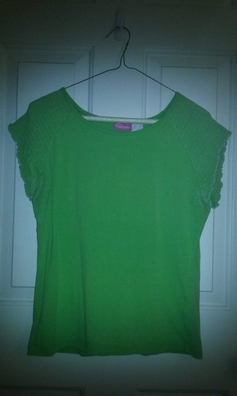 Cappagallo Gathered Short Sleeve Shirt, Green
-Last ONE
