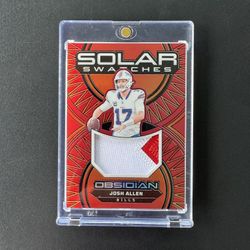 2024 Panini Obsidian Josh Allen Solar Swatches /75 SSP Refractor Card