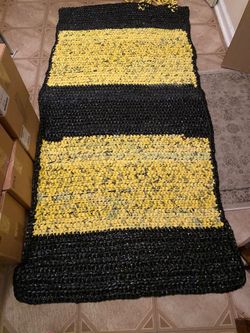 Woven Plastic Bag Mat or Rug, $80