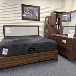 Queen Size Bedroomset Including All Pcs Except Mattress. King $50 More. Delivery & Set Up Available 