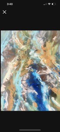 One Of The Kind Abstract Acrylic Painting 30” By 24”