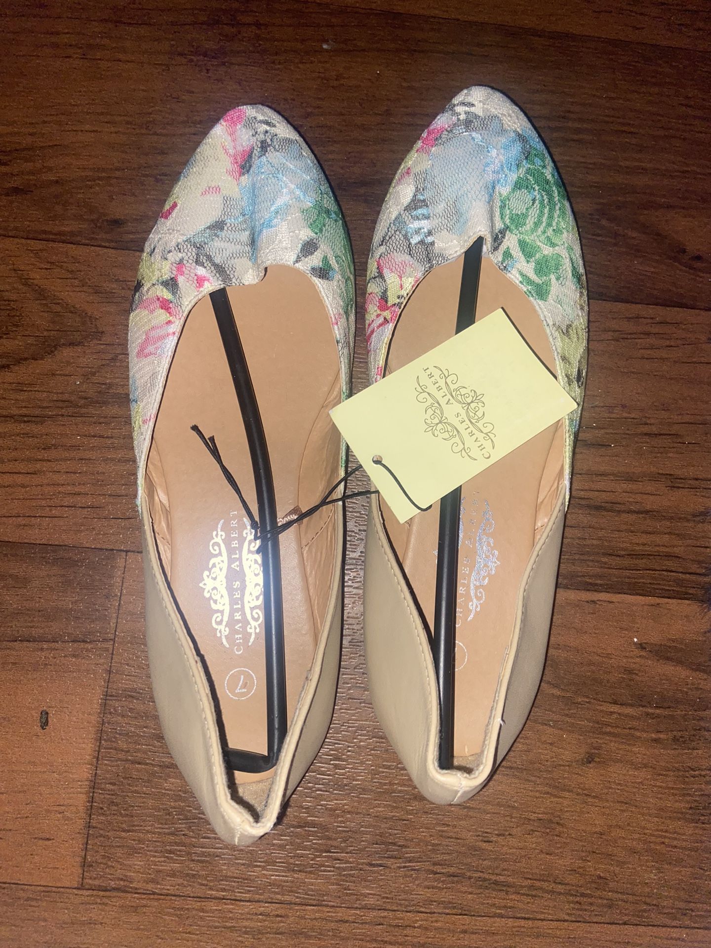 Ladies Colour Blocking Pointed Head Printing Shallow Mouth Flat Bottom Casual Comfortable Big High Heel Wedge Sandal