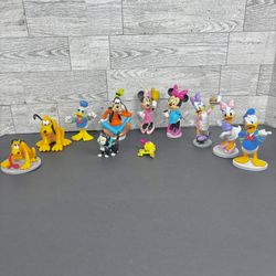 Vintage PVC Disney Goofy Pluto Minnie Mouse Daisy Donald Duck Figgaro Cat CuckooLoca Cake toppers/Figures 