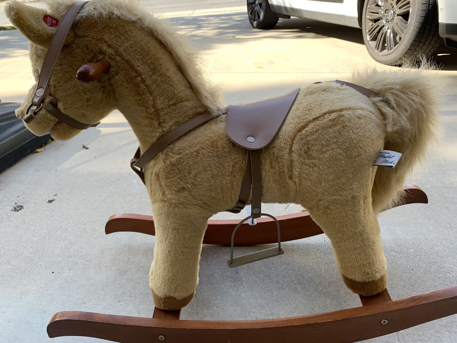 Chrisha Plush Rocking Horse With Sounds